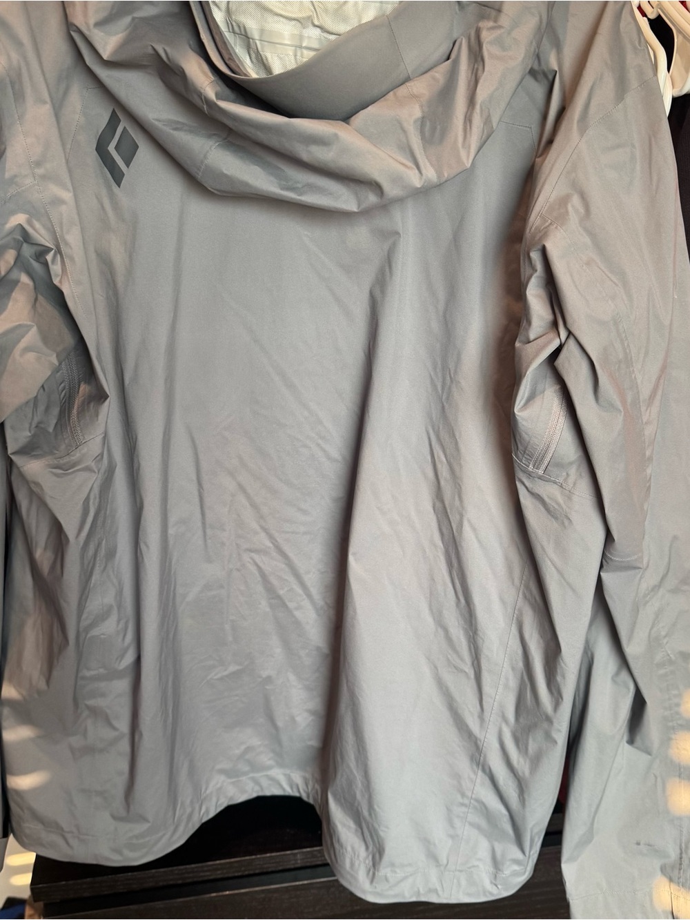 Black Diamond Men's Stormline Stretch Rainshell Gray Jacket Waterproof Large - Picture 4 of 4